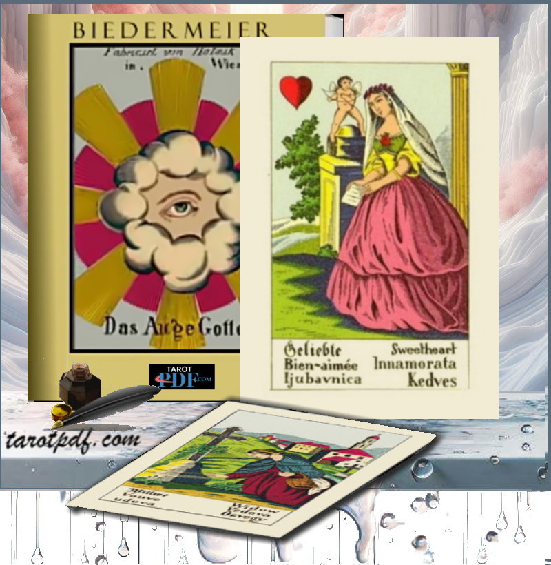 BIEDERMIEER TAROT READING EBOOK FOR DOWNLOAD. The Biedermeier Card images are thoughtfully crafted to enrich your tarot readings. Each piece is steeped in symbolism and invites your intuition to explore its depths. With a charming and relatable style, these cards not only facilitate your readings but also connect you to the heart of the messages they hold.